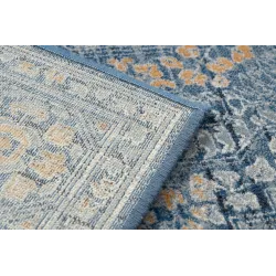 NAIN Ornament Wool Rug Blue Orange Vintage