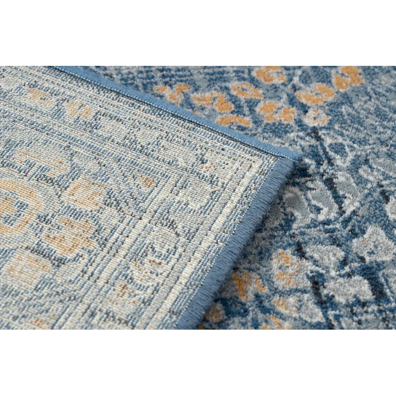 NAIN Ornament Wool Rug Blue Orange Vintage