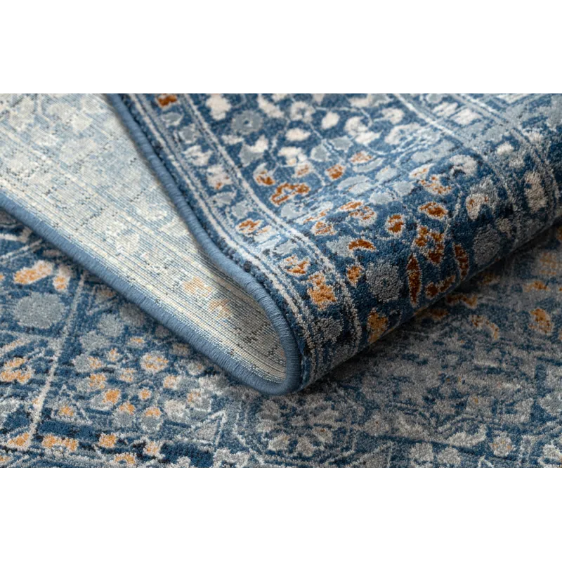 NAIN Ornament Wool Rug Blue Orange Vintage