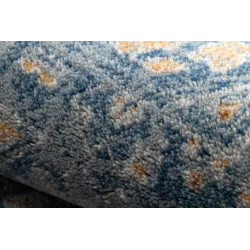 NAIN Ornament Wool Rug Blue Orange Vintage