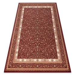 NAIN Ornament wool rug, frame 7965/51066 burgundy / beige