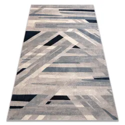 NAIN Geometric wool rug 7706/51655 beige / blue