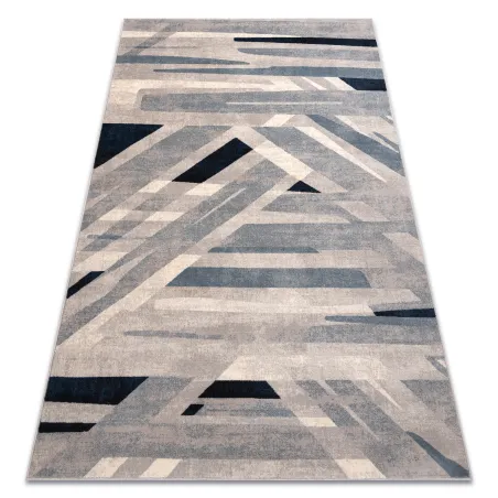 NAIN Geometric Wool Rug Beige/Blue