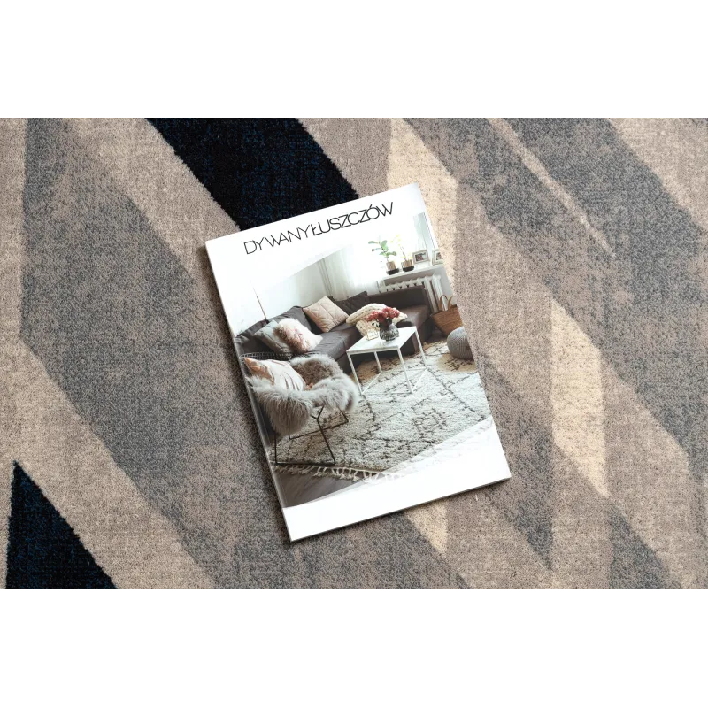 NAIN Geometric Wool Rug Beige/Blue