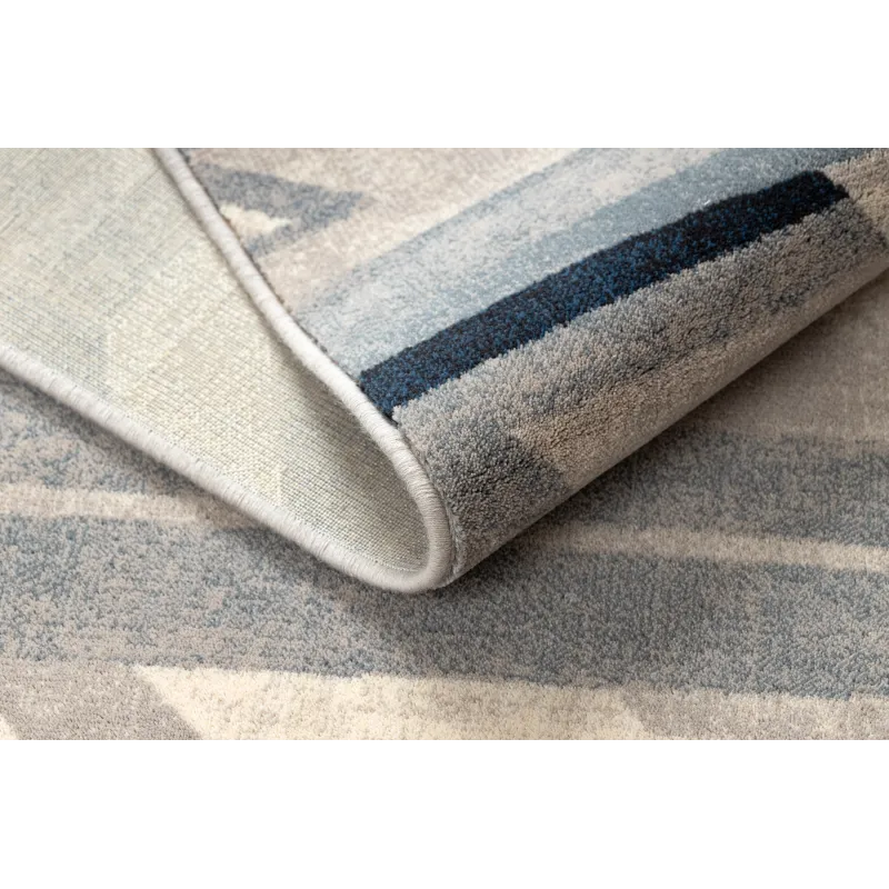 NAIN Geometric Wool Rug Beige/Blue