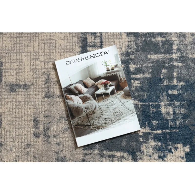 NAIN Abstract Vintage Wool Rug Beige/Blue