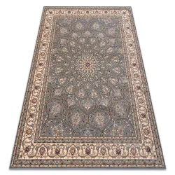 NAIN Rosette, frame wool rug 1180/51034 blue / beige