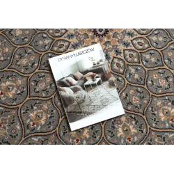 NAIN Rosette Frame Wool Rug Blue/Beige