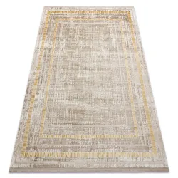 DUKE 51523 beige and gold modern rug, soft and textured design