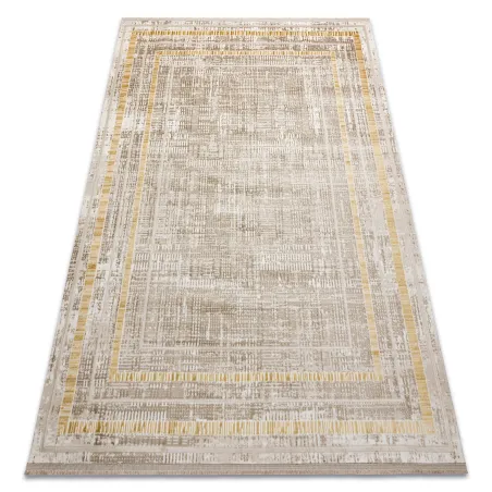 DUKE 51523 beige and gold modern rug, soft and textured design