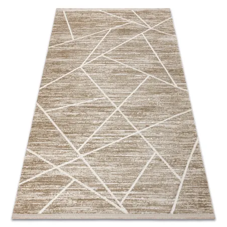 DUKE 51557 geometric rug in beige tones, soft and modern design