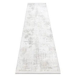 DUKE 51374 Cream Vintage Runner Rug, soft and textured design with fringes