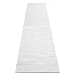 DUKE 51376 cream striped runner rug, soft and stylish for modern decor