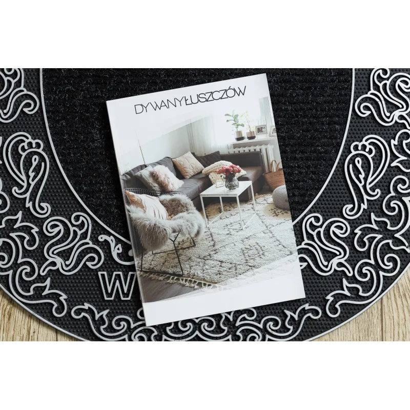 Silver BH 103W doormat in half-circle shape, modern style for home entryways