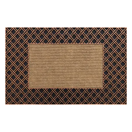 BH 107 Grid Doormat, brown, non-slip, suitable for indoor and outdoor use, rubber base