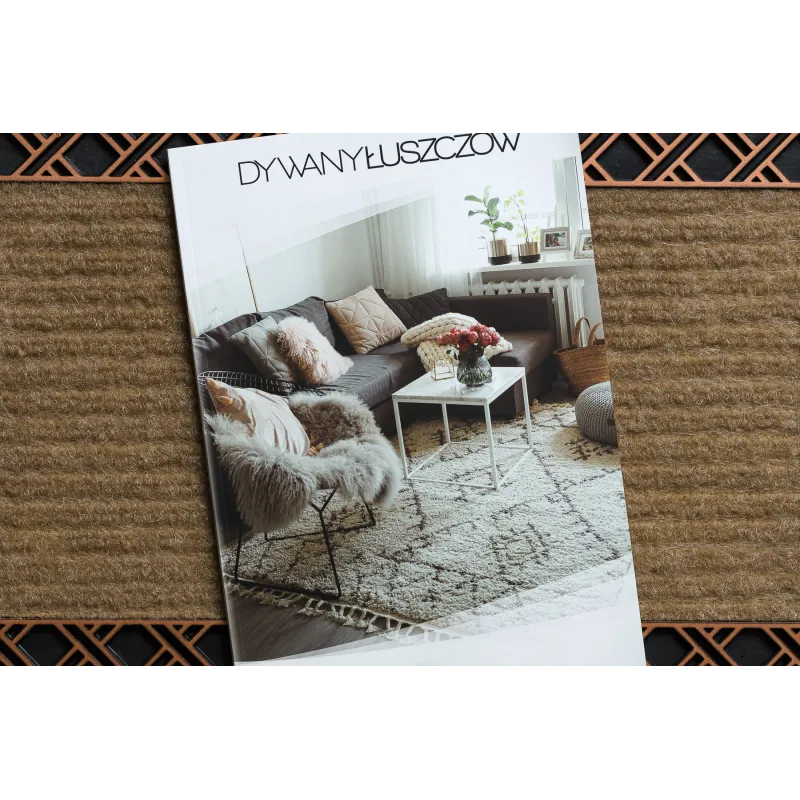Brown BH 107 doormat, modern style, perfect for hallways or patios