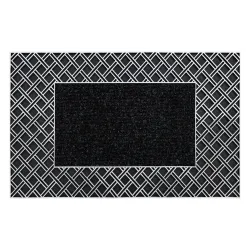 BH 107 Grid Doormat Silver, non-slip, suitable for indoor and outdoor use, rubber base