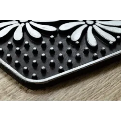 Durable Welcome Doormat BH 224W Silver, made of rubber for longevity