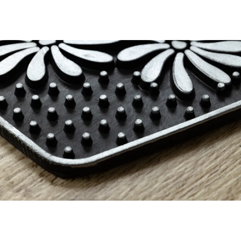 Durable Welcome Doormat BH 224W Silver, made of rubber for longevity
