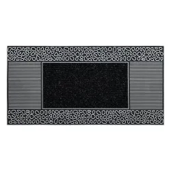 Stones Doormat BH 806, non-slip silver, rubber for indoor and outdoor use