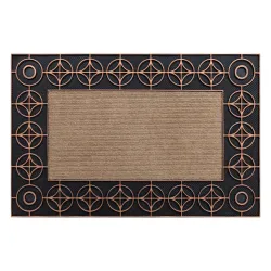 Circles Doormat BH 205 Brown, non-slip, rubber, perfect for indoor and outdoor use