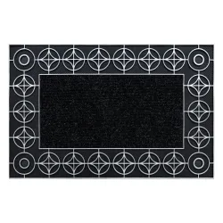 Door Mat BH 205 Circle, silver, non-slip, rubber, suitable for indoor and outdoor use