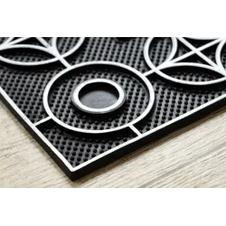 Door Mat BH 205 Circle, rubber, durable and easy to clean, for home and garden