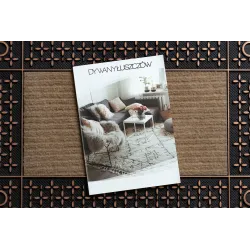 Brown BH 207 door mat with modern design and rubber base