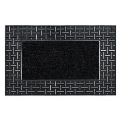 Door Mat BH 225 Grid, silver, non-slip, rubber for indoor and outdoor use