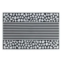 Door Mat BH 701 Stones, non-slip, silver, rubber for indoor and outdoor use