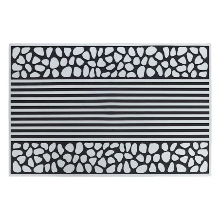 Door Mat BH 701 Stones, non-slip, silver, rubber for indoor and outdoor use