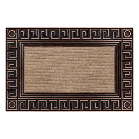 Brown Greek Key Doormat BH 206, non-slip for indoor and outdoor use