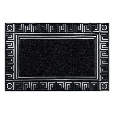 BH 206 Greek Key doormat, non-slip, rubber - silver