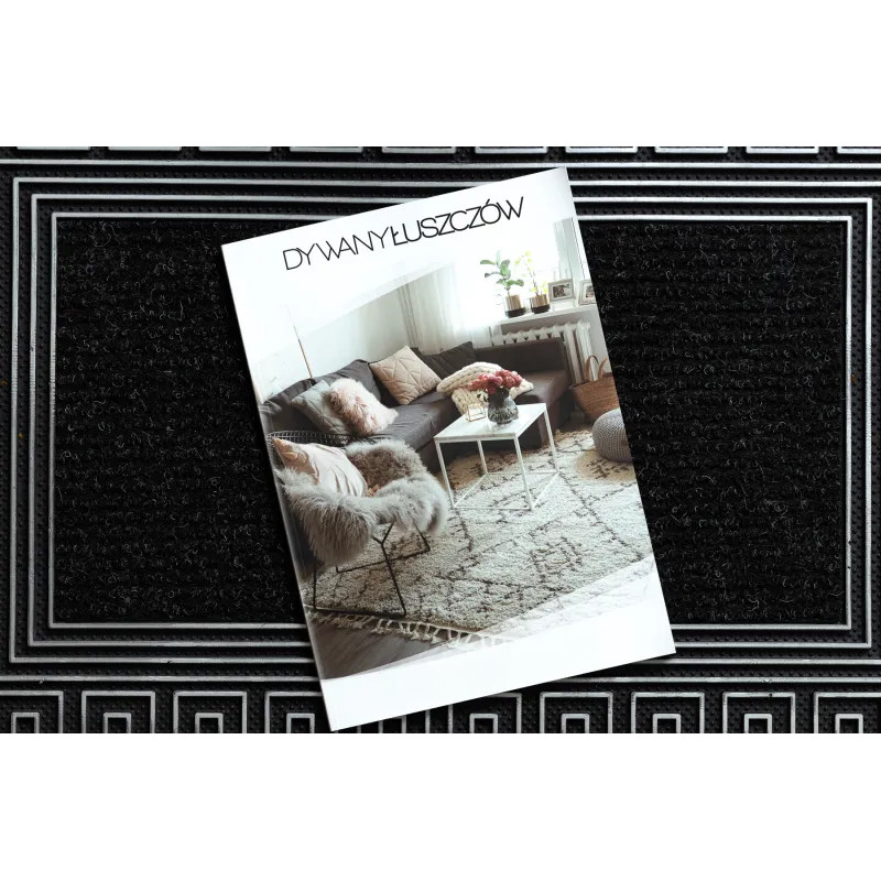 Silver BH 206 doormat, stylish Greek Key design for indoor and outdoor use