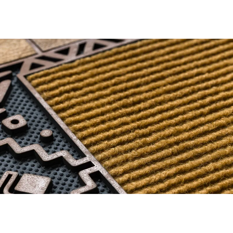 Boho NT004 Mat, excellent for garden use, brown color, made of rubber