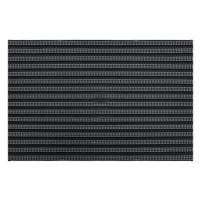 BH 234 Lines Door Mat, non-slip, rubber, silver for indoor and outdoor use