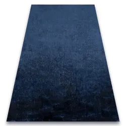 VISCO Navy Plush Rug, modern carpet with rabbit fur imitation