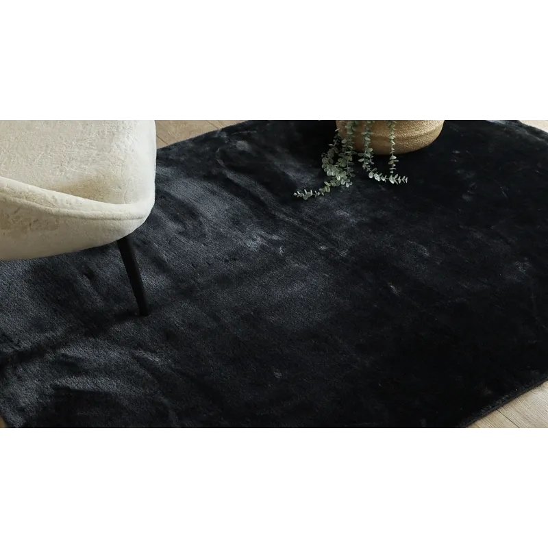 Stylish dark gray VISCO rug, modern design