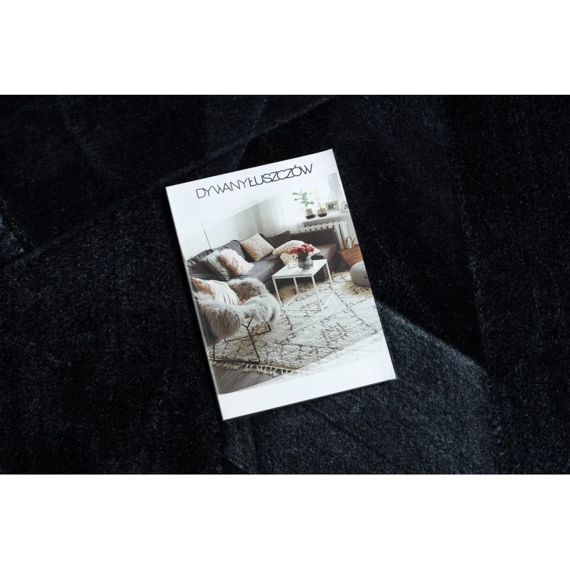 Soft dark gray VISCO rug, pleasant to the touch, modern