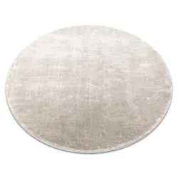 VISCO Silver Round Rug 3 plush, rabbit fur imitation, modern carpet