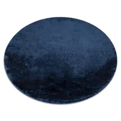 VISCO Navy Round Rug, plush modern carpet for stylish interiors