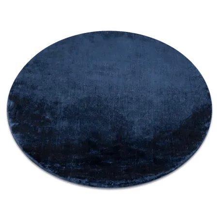 VISCO Navy Round Rug, plush modern carpet for stylish interiors