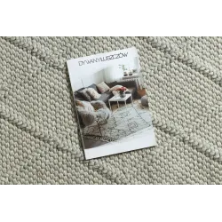 TAHAR 99001C Hand-Woven Beige Wool Rug
