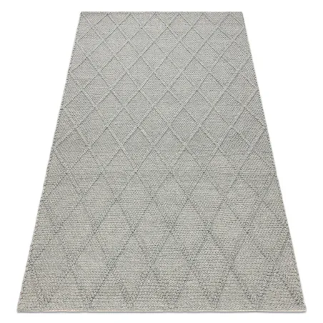 TAHAR Handwoven Wool Rug Grey