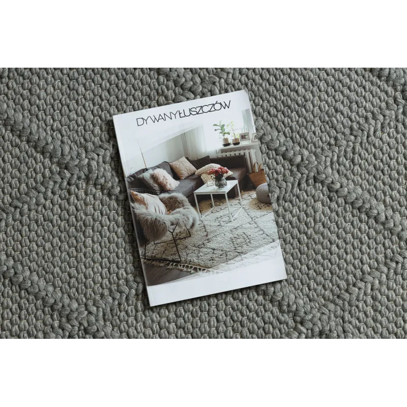TAHAR Handwoven Wool Rug Grey