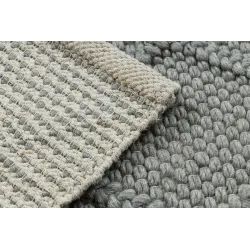 TAHAR Handwoven Wool Rug Grey