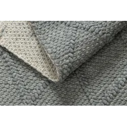 TAHAR Handwoven Wool Rug Grey