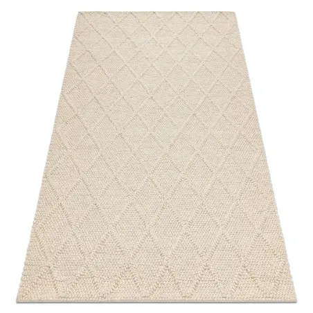 TAHAR Handwoven Wool Rug Cream