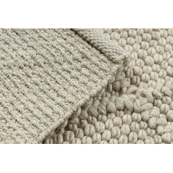 TAHAR Handwoven Wool Rug Cream