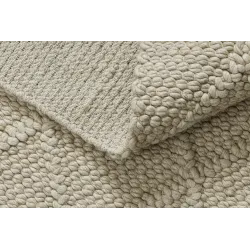 TAHAR Handwoven Wool Rug Cream